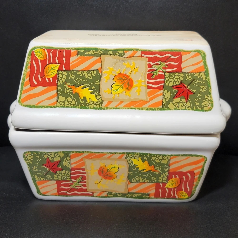 Vintage Garden Ridge Fall Harvest Mini Loaf Pans Set of 2 Autumn Baking Dishes